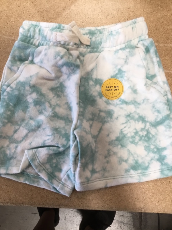 Photo 2 of *** WHOLE CASE OF 12*** 
Toddler Mid-Length Knit Shorts - Cat & Jack™ SIZE 5T Ocean Green Tie Dye