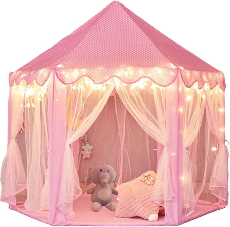 Photo 1 of (STOCK PIC INACCURATELY REFLECTS ACTUAL PRODUCT) fayogoo princess tent for kids fg-170-pink and white