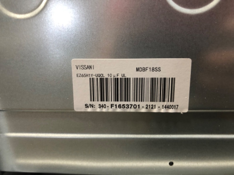 Photo 4 of (DENTED) Vissani 18.7 cu. ft. Bottom Freezer Refrigerator in Stainless Steel