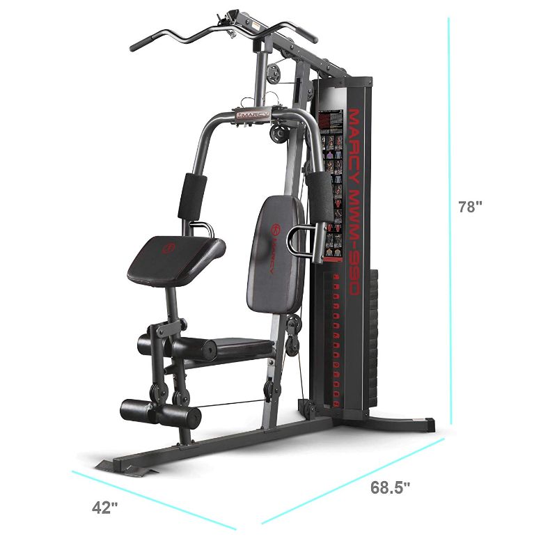 Photo 1 of (INCOMPLETE)
(BOX1OF3; REQUIRES BOX2&3 FOR COMPLETION) Marcy 150lb Stack Home Gym Station MWM-990
