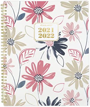 Photo 1 of Academic Planner 2021-2022, AT-A-GLANCE Weekly & Monthly Planner, 8-1/2" x 11", Large, for School, Teacher, Student, Badge Floral (1535F-905A)