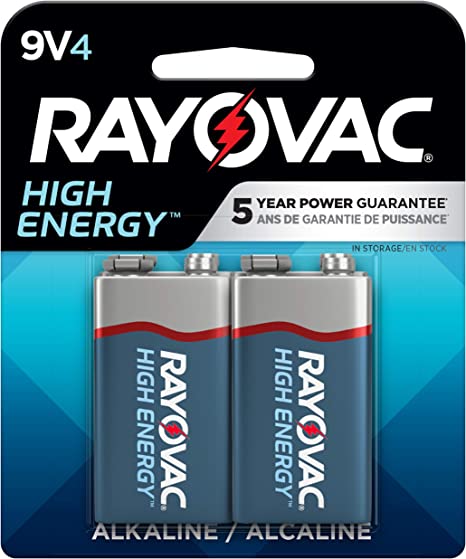 Photo 1 of 2 PACKS OF Rayovac 9V Batteries, 9 Volt Battery Alkaline, 4 Count