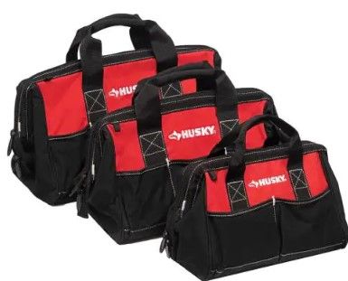 Photo 1 of *3 BAGS*
Husky
18 in., 15 in. and 12 in. Tool Bag Combo