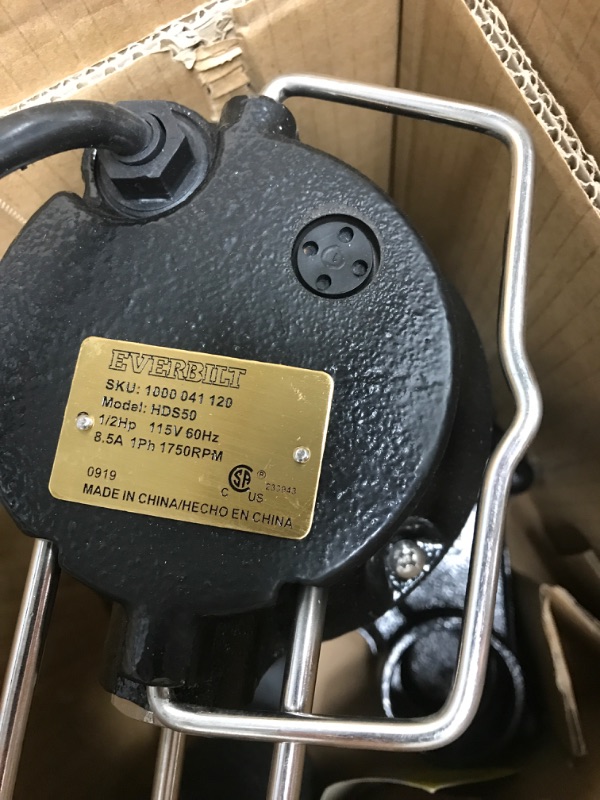 Photo 3 of 
Everbilt
1/2 HP Cast Iron Sump Pump
