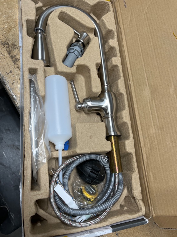Photo 1 of 
American Standard
Marchand Single Handle Pull-Down Sprayer Kitchen Faucet in Stainless Steel