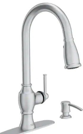 Photo 1 of 
American Standard
Marchand Single Handle Pull-Down Sprayer Kitchen Faucet in Stainless Steel