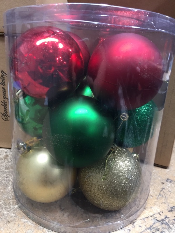 Photo 1 of  multicolored plastic christmas ornaments