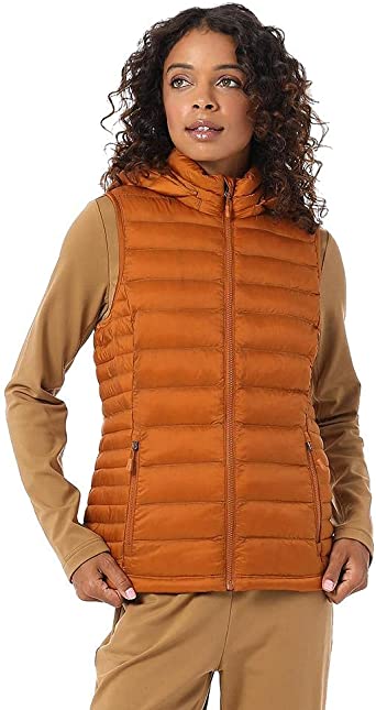 Photo 1 of 32 Degrees Women’s Ultra-Light Down Alternative Water-Repellent Packable Puffer Vest Outerwear with Zipper- SMALL 