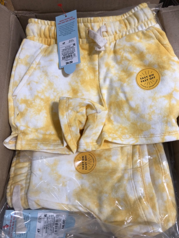 Photo 2 of **little kid size 4t, qty: 12**
Toddler Shorter-Length Knit Shorts - Cat & Jack™ Yellow
