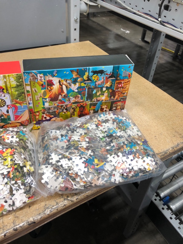 Photo 3 of 1000 Piece Jigsaw Puzzles for Adults - Set of 3 Puzzles