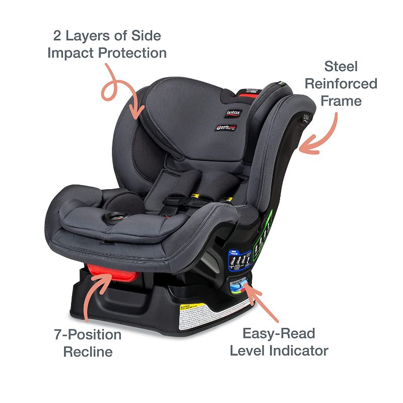 Photo 1 of Britax Boulevard ClickTight Convertible Car Seat, Cool N Dry Charcoal - Cooling & Moisture Wicking Fabric
