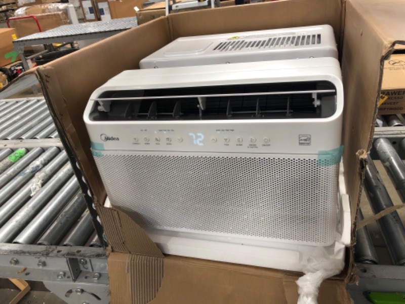 Photo 2 of Midea 8,000 BTU U-Shaped Smart Inverter Window Air Conditioner–Cools up to 350 Sq. Ft., Ultra Quiet with Open Window Flexibility, Works with Alexa/Google Assistant, 35% Energy Savings, Remote Control
