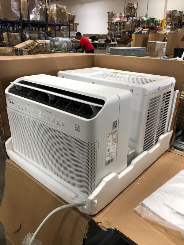 Photo 2 of Midea 12,000 BTU U-Shaped Smart Inverter Window Air Conditioner–Cools up to 550 Sq. Ft., Ultra Quiet with Open Window Flexibility, Works with Alexa/Google Assistant, 35% Energy Savings, Remote Control
