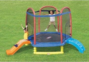 Photo 1 of **MISSING COMPONENTS**
Little Tikes Climb and Slide 7' Trampoline

