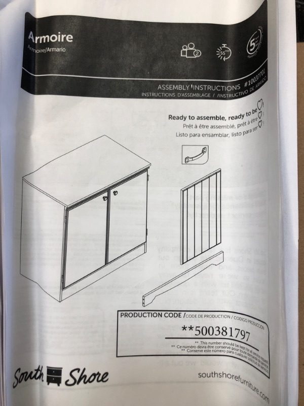 Photo 1 of 500381797 south shore armoire 