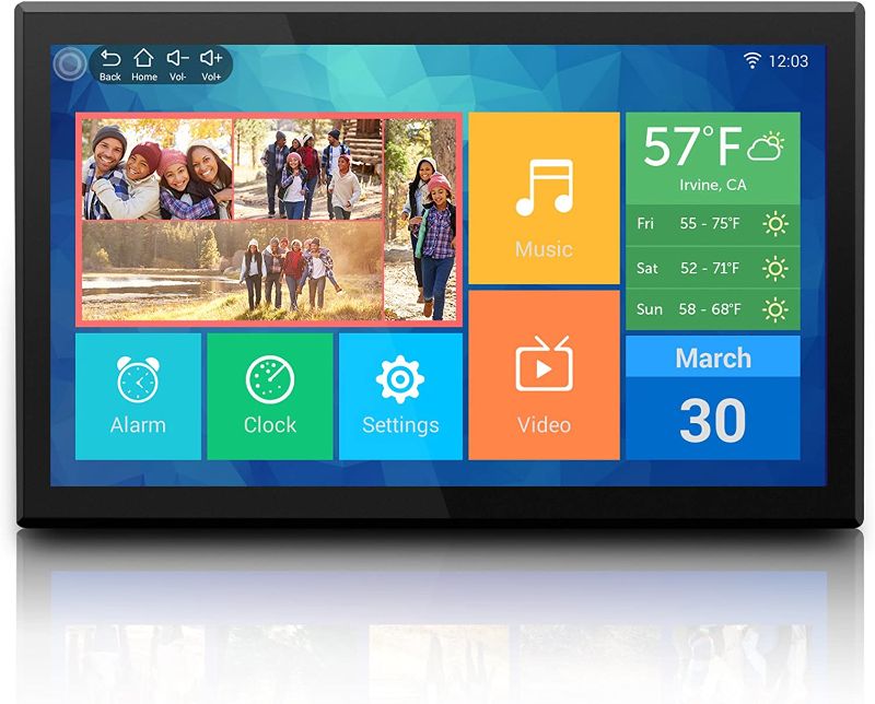 Photo 1 of Aluratek (AWDMPF117F) 17.3” Hi-Res WiFi Digital Photo Frame with Touchscreen IPS LCD Display & 8GB Built-in Memory (1920 x 1080 Resolution), Photo/Music/Video Support, Wall Mountable
