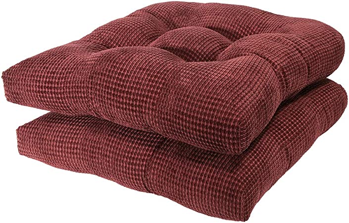 Photo 1 of Arlee Non-Skid Chair Pads, 2 Count (Pack of 1), Burgundy Red
