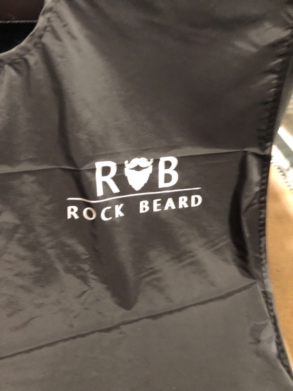 Photo 4 of ROCK BEARD Beard Apron Cape for Men Trimming and Shaving, Waterproof and Non-Stick Beard Clippings Catcher Bib with 4 Suction Cups