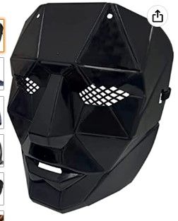 Photo 1 of Game Mask for Men Women, Halloween Mask, Game Costume Cosplay Outfits Face Cover Masquerade Accessories Halloween Props, Boss Black 