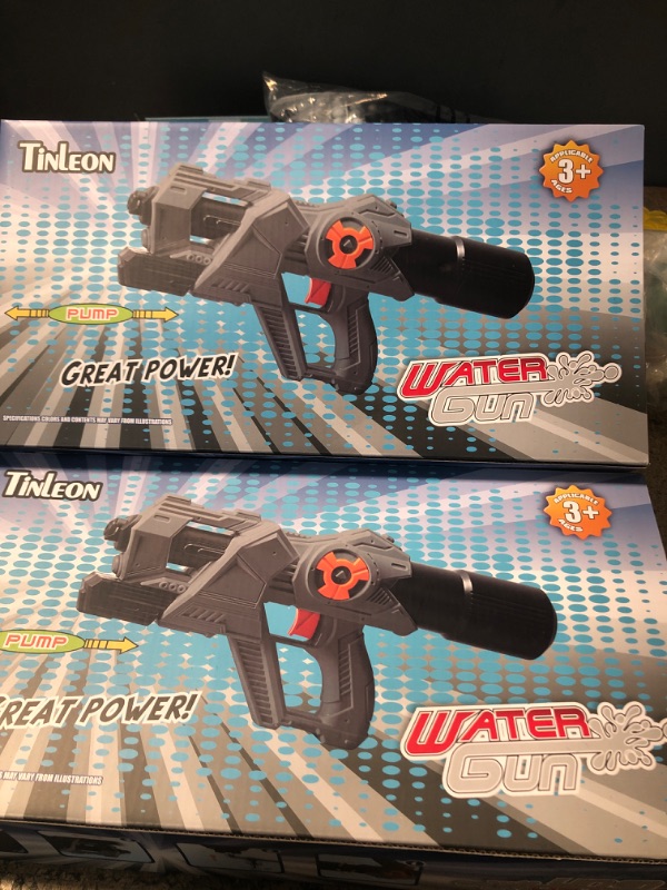 Photo 2 of (X2) Tinleon Water Gun Super Blaster: Water Blaster 2400cc High-Capacity Gifts up to 36ft Long Shooting Range for Kids Adults Boys Girls, Beach Party and Summer Swimming Pool
