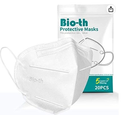 Photo 1 of (X6) Face Masks Reusable 20 Pack 5Ply Cup Dust Face Mask for Women Men with Nose Wire