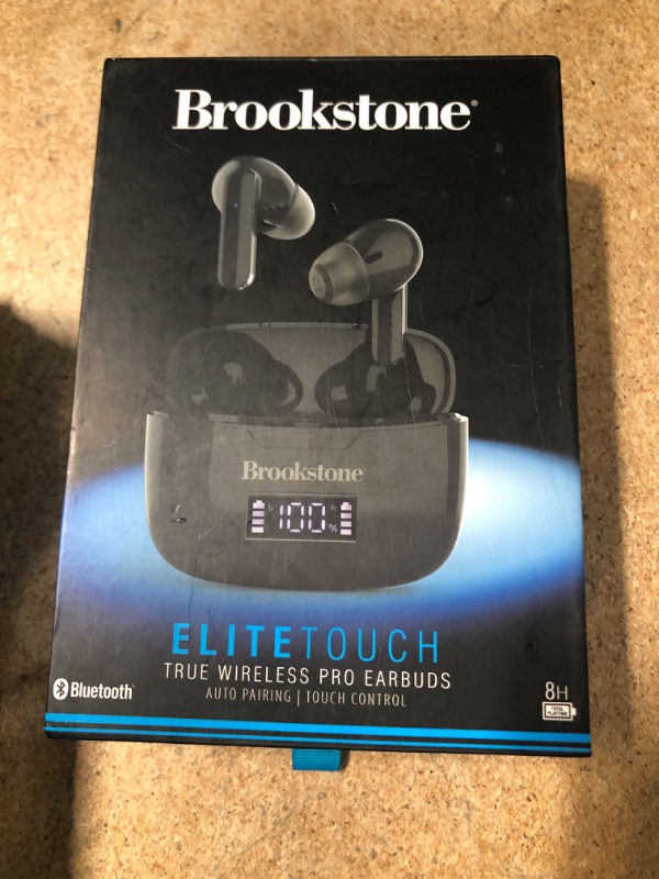 Photo 2 of Brookstone Elite Touch True Wireless Earbuds Black - New. - New Electronics | Color: Black | Size: s
