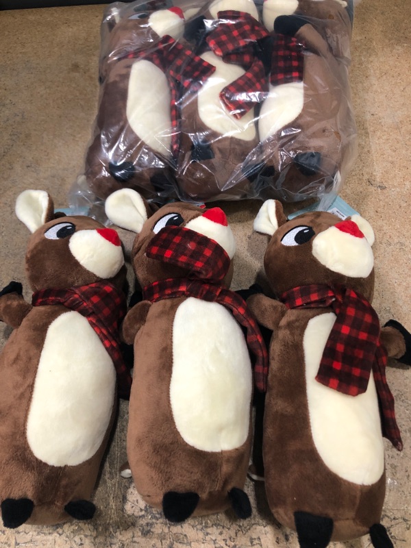 Photo 2 of (X6) Rudolph The Red Nose Reindeer Toys for Dogs - Plush Dog Toy, Chew Dog Toys - Holiday Toys for Pets, Christmas Dog Toys, Rudolph Dog Toy, Dog Toys for Christmas, Reindeer Dog Toy
