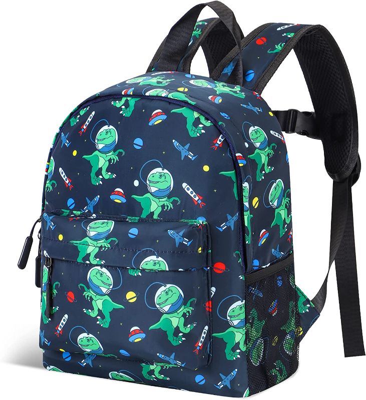 Photo 1 of Fynnsure Toddler Backpack Large Space Waterproof Kids Backpacks Cute Dinosaur Boys Backpack Prechool Bookbag for Girls Navy-Green Dinosaur
