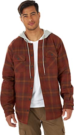 Photo 1 of Wrangler Authentics Men's Long Sleeve Quilted Lined Flannel Shirt Jacket with Hood
- XL 