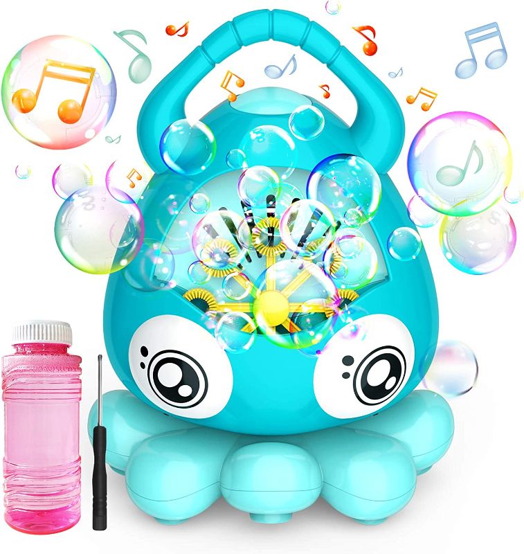 Photo 1 of Coogam Bubble Machine, Automatic Octopus Bubble Blower Maker Toys with Music 3000+ Bubbles/min Portable for Party Indoor Outdoor 3 4 5 Year Old Toddlers Kids
