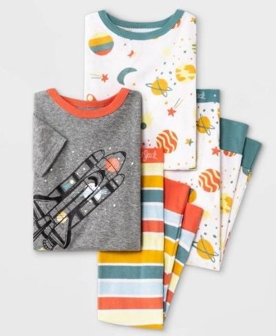 Photo 1 of 12PCKS OF Toddler Boys' 4pc Space Shuttle Snug Fit Pajama Set - Cat & Jack™ // SIZE 2T

