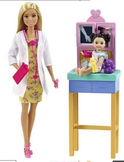 Photo 1 of 4PCKS OF ?Barbie Careers Pediatrician Doll Playset

