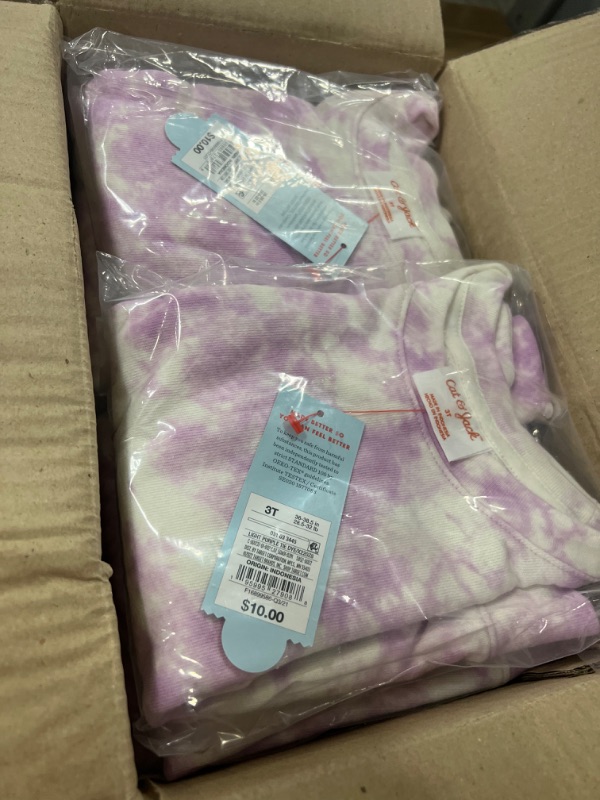 Photo 2 of 12PCK OF Toddler Drop Shoulder Crewneck Sweatshirt - Cat & Jack™ Light Purple // SIZE 3T
