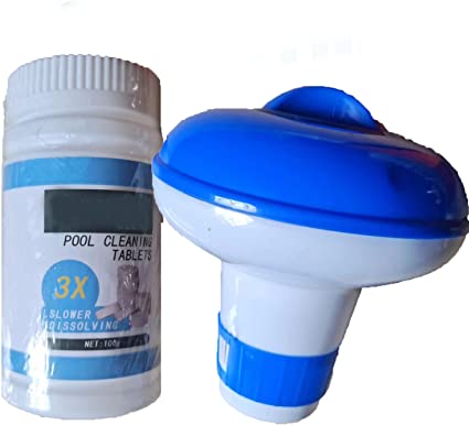 Photo 1 of 100Pcs Chlorinating Tablets,Floating Chlorine Dispenser,(100PCS +Dispenser)