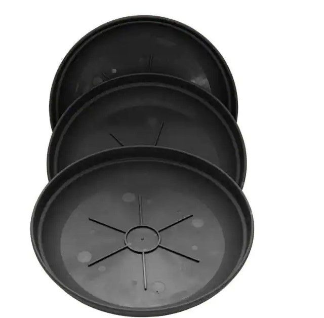 Photo 1 of 
Dynamic Design
Newbury 14.5 in. Black Resin Saucer - 3 PACK