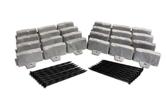 Photo 1 of 
ProFlex
Decorative Faux Stone 10 ft. x 2.7 in. Gray Plastic No-Dig Landscape Edging Kit