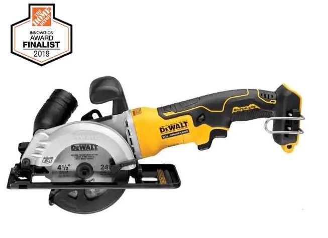 Photo 1 of 
DEWALT
ATOMIC 20-Volt MAX Cordless Brushless 4-1/2 in. Circular Saw (Tool-Only)