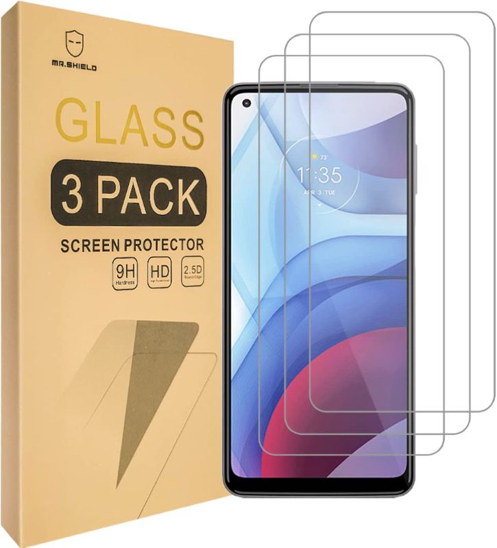 Photo 1 of [3-Pack]-Mr.Shield Designed For Motorola (Moto G10 Play) / Moto G Power (2021) [Tempered Glass] [Japan Glass with 9H Hardness] Screen Protector with Lifetime Replacement - 4 PACK
