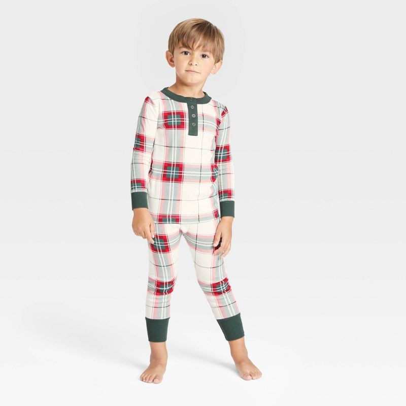 Photo 1 of Toddler Holiday Plaid 2pc Pajama Set - Hearth & Hand™ with Magnolia 12M, 6 PACK.