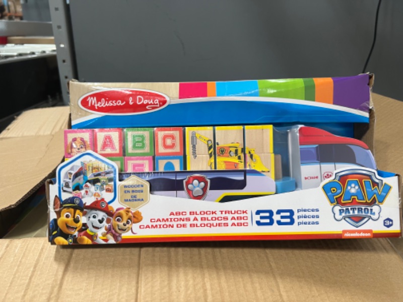 Photo 2 of 6pcks of Melissa & Doug PAW Patrol ABC Wooden Block Truck

