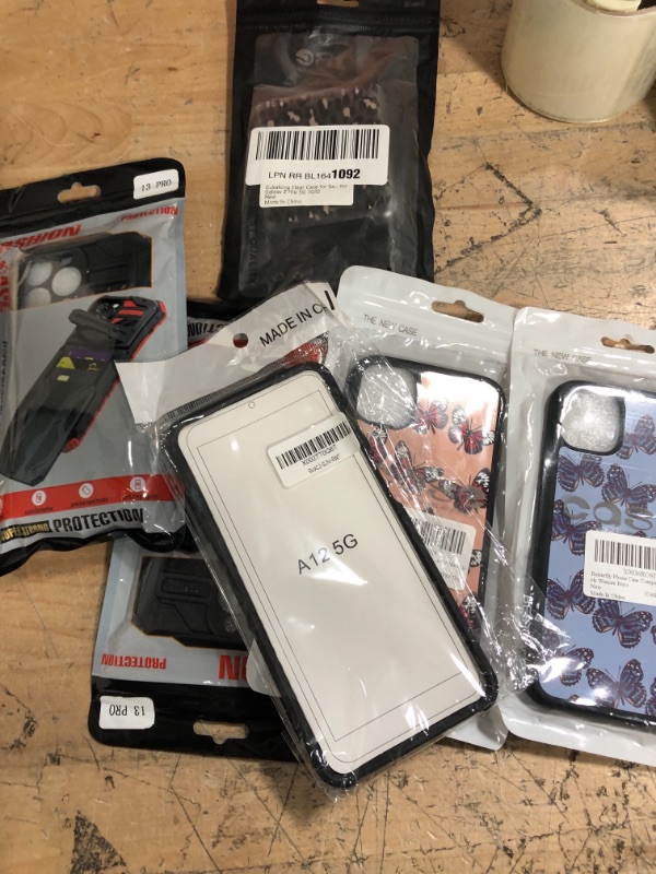 Photo 1 of IPHONE CASE BUNDLE 6 COUNT (IPHONE 13 PRO, IPHONE 11, GALAXY Z FLIP)