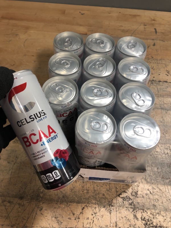 Photo 2 of *EXPIRES June 2023*
CELSIUS BCAA +Energy Post-Workout Recovery & Hydration Drink 12 Fl Oz, Sparkling Blue Razz (Pack of 12)
