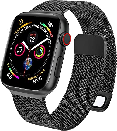 Photo 1 of EPULY Compatible with Apple Watch Band, 41mm 40mm 38mm,Stainless Steel Men and Women Mesh Strap Replacement Band for iWatch Series 7 SE 6 5 4 3 2 1 (3 pack)
