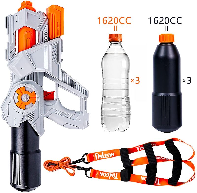 Photo 1 of 2- Tinleon Water Guns for Kids Adults, Squirt Gun 1620cc, Water Shooter Blaster, Water Gun Long Range