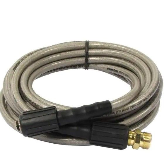 Photo 1 of 1/4 in. x 25 ft. Replacement/Extension Hose with M22 Threaded Connections for 3200 PSI Cold Water Pressure Washers
