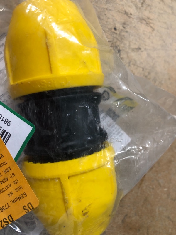 Photo 2 of 1 in. IPS DR 11 Underground Yellow Poly Gas Pipe Coupler
