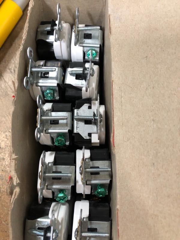 Photo 1 of 20 Amp Commercial Grade Duplex Outlet, White (10-Pack)
