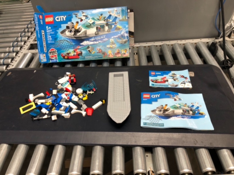 Photo 2 of (PARTS ONLY) LEGO City Police Patrol Boat 60277 Building Kit; Cool Police Toy for Kids, New 2021 (276 Pieces)