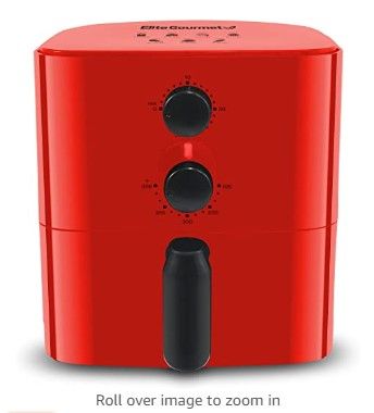 Photo 1 of Elite Gourmet Personal 1.1 Quart Compact Space Saving Electric Hot Air Fryer Red 