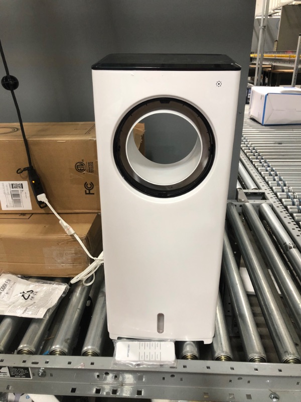 Photo 1 of Portable Air Conditioners, 3-in-1 Bladeless Evaporative Air Cooler, 3 Speeds 3 Modes Personal AC Cooling Oscillating Tower Fan, Remote Control Evap Cooler Fan with Timer, Windowless Portable AC for Room